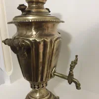 سماور قدیمی زیبا|کلکسیون اشیاء عتیقه|گلپایگان, |دیوار