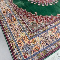 فرش دستباف (بساک)جفت ۲در۲ کف ساده زیبا|فرش|مشکین‌دشت, |دیوار