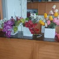 گل مصنوعی باگلدان|گل مصنوعی|اهواز, زیتون کارمندی|دیوار