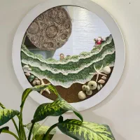 تابلو آیبنه ماه و دریا ال ای دی