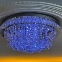 لوستر کریستال ریموت دار|لوستر و چراغ آویز|اراک, |دیوار