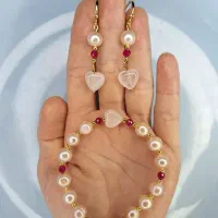 دستبند مروارید گوشواره مروارید