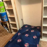 تخت کمجا و مخفی نوجوان همراه تشک وکمد لباس ویترین