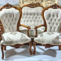 مبلمان کلاسیک آماده تحویل تمام منبت چوب گردو آراد