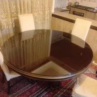 میز ناهار خوری چوبی شیشه ای|میز و صندلی غذاخوری|تهران, جوادیه تهرانپارس|دیوار