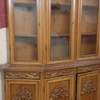 بوفه قدیمی چوب راش|بوفه، ویترین، کنسول|تهران, نیروی دریایی|دیوار