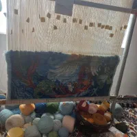 فروش دار قالی به همراه نقشه نخ چاقو قیچی