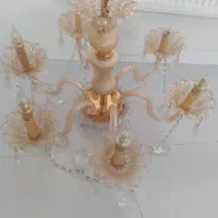 دو عدد لوستر کریستال ۶ شاخه در حدنو همراه لامپ|لوستر و چراغ آویز|ری, دولتآباد|دیوار