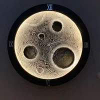 تابلو ساعت  ماه چراغ دار|ساعت دیواری و تزئینی|مشهد, رده|دیوار