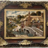 تابلو فرش طرح روستا