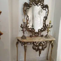 آینه و شمعدان برنز اصل قدیمی