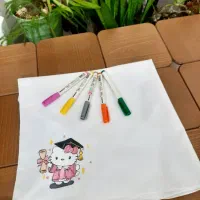 نقاشی روی مقنعه و پارچه