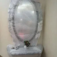 آینه و کنسول نقره ایی تمام چوب|بوفه، ویترین، کنسول|کرج, شاهین‌ویلا|دیوار