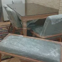 میز ناهارخوری ورساچه چوب راش با نیمکت|میز و صندلی غذاخوری|تهران, آهنگ|دیوار