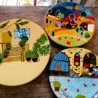 دیوار کوب سفالی