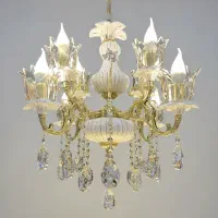 لوستر۸ شعله پرکار سرامیکی( تعویض لوسترکهنه با نو)