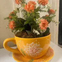 گل و گلدان فنجانی