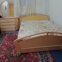 ست تخت خواب با درآور و پایی تختی همراه تشک دو نفره|تخت و سرویس خواب|تهران, جوادیه|دیوار