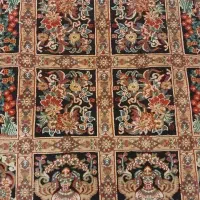 فرش گرد چهل تکه ماشینی دوعدد