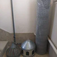 َتور قفسی و جا آبی فلزی پر نده