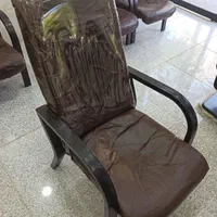 صندلی انتظار کوره ای رنگ قهوه ای