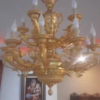 فروش خریدارلوستر های برنزی ابکاری طلایی|لوستر و چراغ آویز|تهران, ستارخان|دیوار