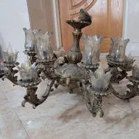 لوستر ۸ شاخه کار کرده و لوستر ۳ شاخه