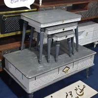 جلومبلی عسلی ترکیبی دورنگ میزتلویزیون جاکفشی کنسول|مبلمان خانگی و میز عسلی|قم, قلعه کامکار|دیوار