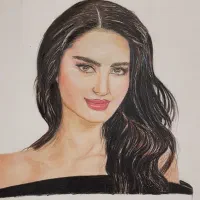 طراحی سیاه قلم چهره|تابلو، نقاشی، عکس|گراش, |دیوار