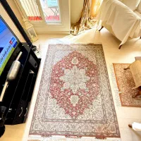 فرش وگلیم  کرک و ابریشم دستباف  تبریز طرح هریس|فرش|تهران, سعادت‌آباد|دیوار