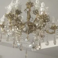 لوستر برنز اصل 6شاخه 12شعله|لوستر و چراغ آویز|فردیس, شهرک ارم|دیوار