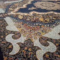 فرش کاریز سلطان سرمه ای