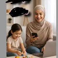 همکاری بانوان قدرتمند کار در منزل مجازی و با گوشی