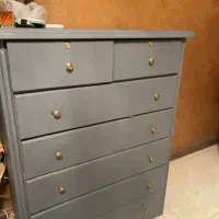 دراور و میز ارایش و پاتختی طوسی