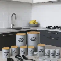 سرویس آشپزخانه خاتون جاحبوبات سطل قندبرنج جا ادویه