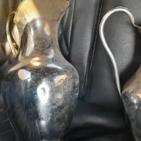 پارچ برنجی باروکش  اصتیل قدیمی یک جفت