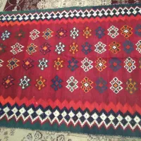 گلیم محلی دست بافت|گلیم، جاجیم، گبه|شیراز, دارالرحمه|دیوار