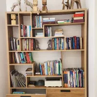 کتابخانه|کتابخانه، شلف، قفسههای دیواری|صفادشت, |دیوار