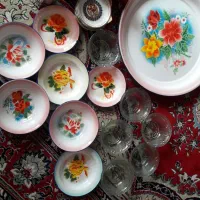 ظروف قدیمی و لعابی و نعلبکی|کلکسیون اشیاء عتیقه|فسا, |دیوار