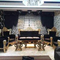 مبل سلطنتی (استیل) +ناهار خوری چوب راش نو