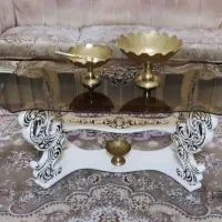 سرویس مبلمان ۹نفره کاملا سالم|مبلمان خانگی و میز عسلی|کرج, شهرک اوج|دیوار