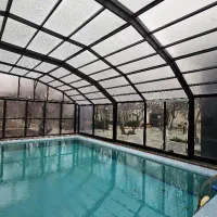 سقف متحرک پارچه ای پلی کربنات استخر ، پارکینگ،حیاط