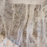 پرده پذیرایی سرمه دوزی۲ تیکه، والان، آویز وگل میخ|پرده، رانر، رومیزی|تهران, خلیج فارس|دیوار