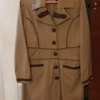 مانتو کتان نسکافه ای سایز ۴۰ و ۴۲