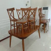 میز و صندلی چوبی طرح لهستانی