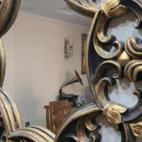 آینه به همراه دو پایه برای شمعدان|آینه|تهران, مدائن|دیوار