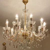 یکجفت لوستر۱۰شاخه کریستالRCRایتالیا|لوستر و چراغ آویز|تهران, درکه|دیوار