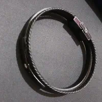 فروش دستبند چرم مشکی