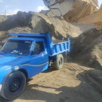 حمل شن شسته.خاک باغچه با نیسان کمپرسی