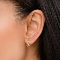 گوشواره آبکاری طلا برند ژوپینگ ۳